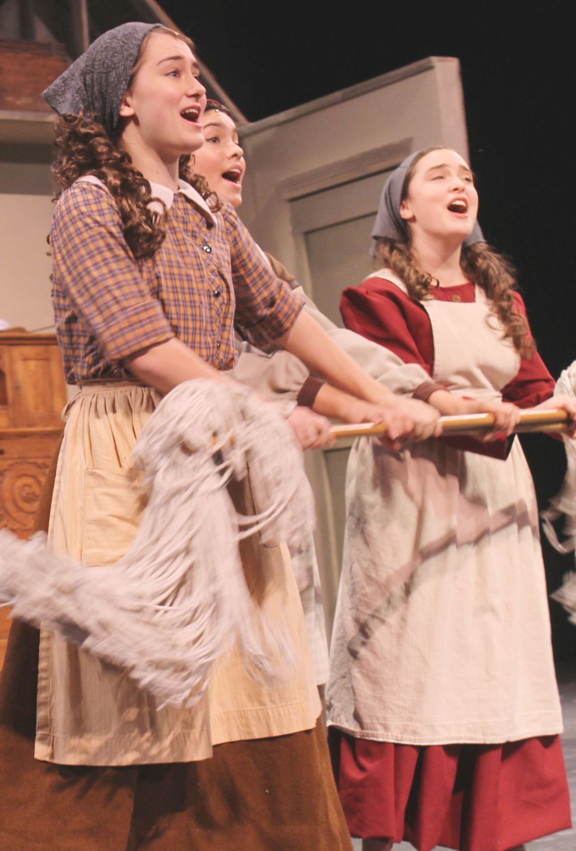 Daughters of Teyve and Golde dance and sing in "Fiddlers on the Roof"
